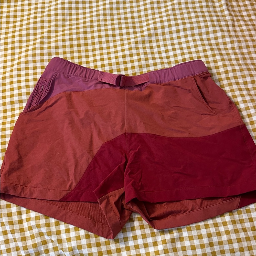 Outdoor Voices Women's Athletic Shorts in Burgundy and Maroon